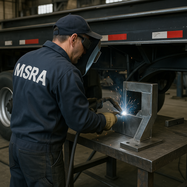 Remplacement et fabrication sur-mesure de pièces métalliques pour semi-remorques dans notre atelier de chaudronnerie
